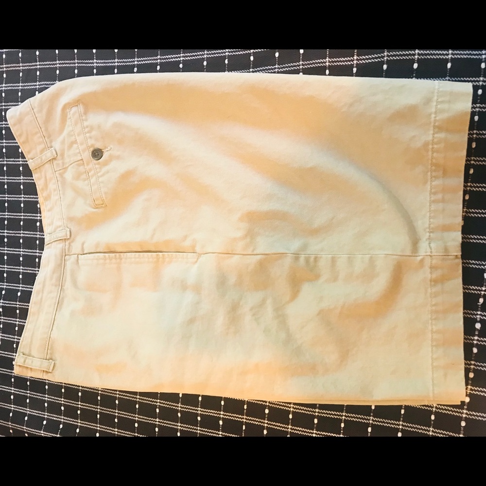 Men’s khaki walking or golf shorts.